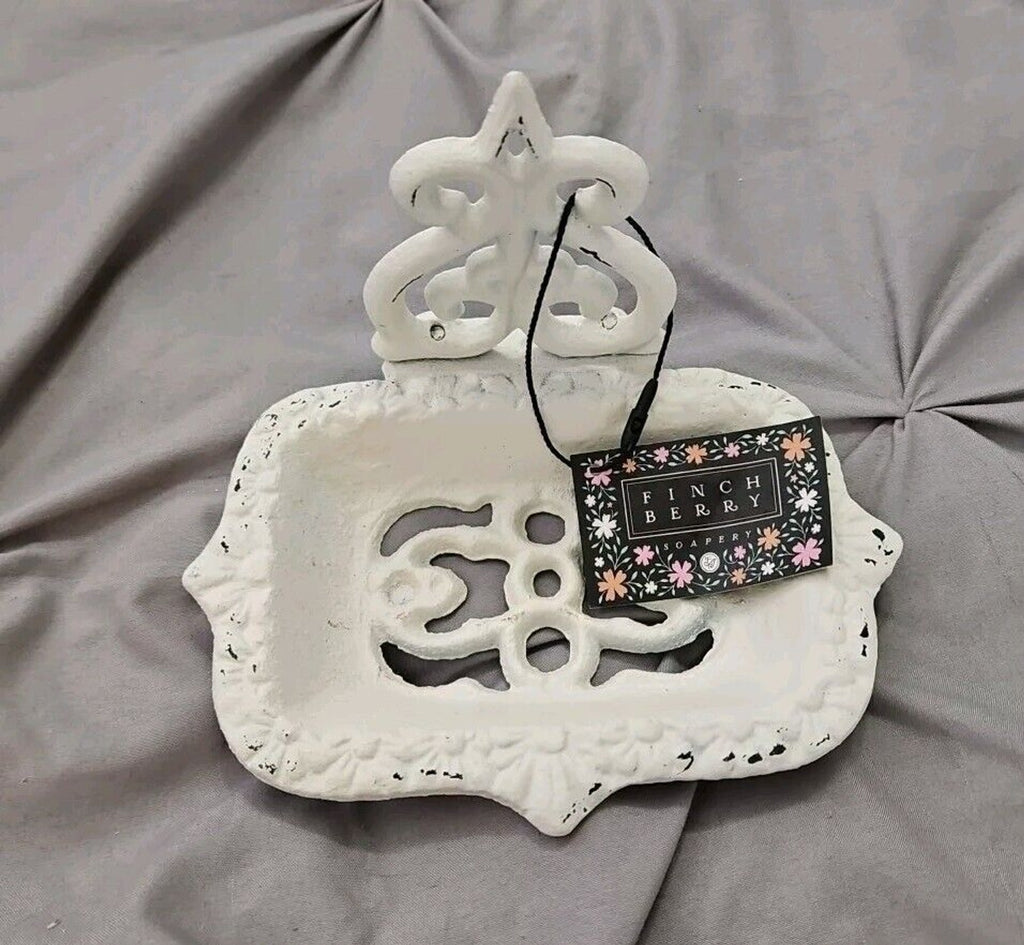 Finch Berry Cast Iron Victorian Style Soap Dish NWT