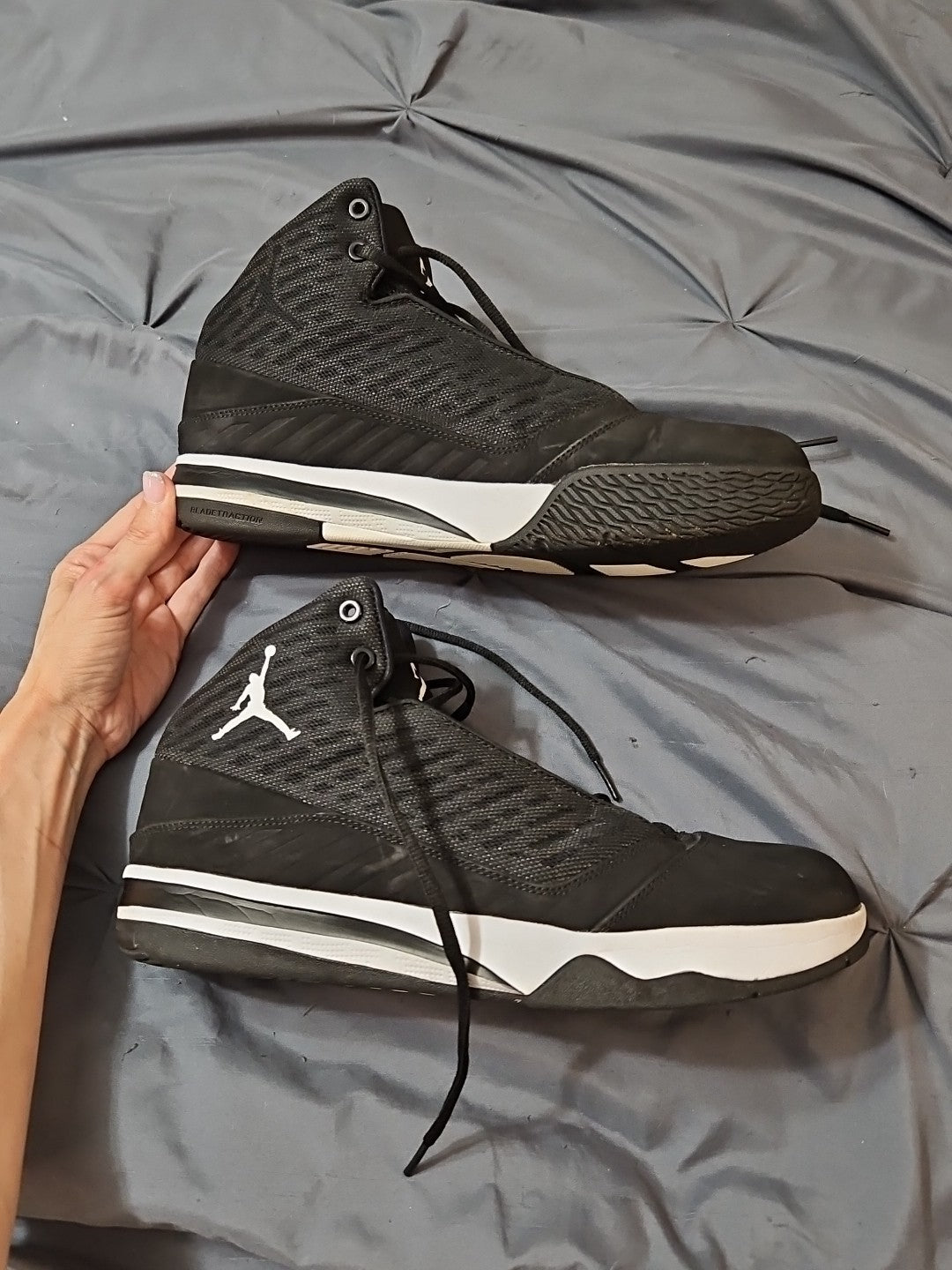 Jordan Nike Air Melo B`MO Mens Basketball Shoes Black Mens Sz 10.5