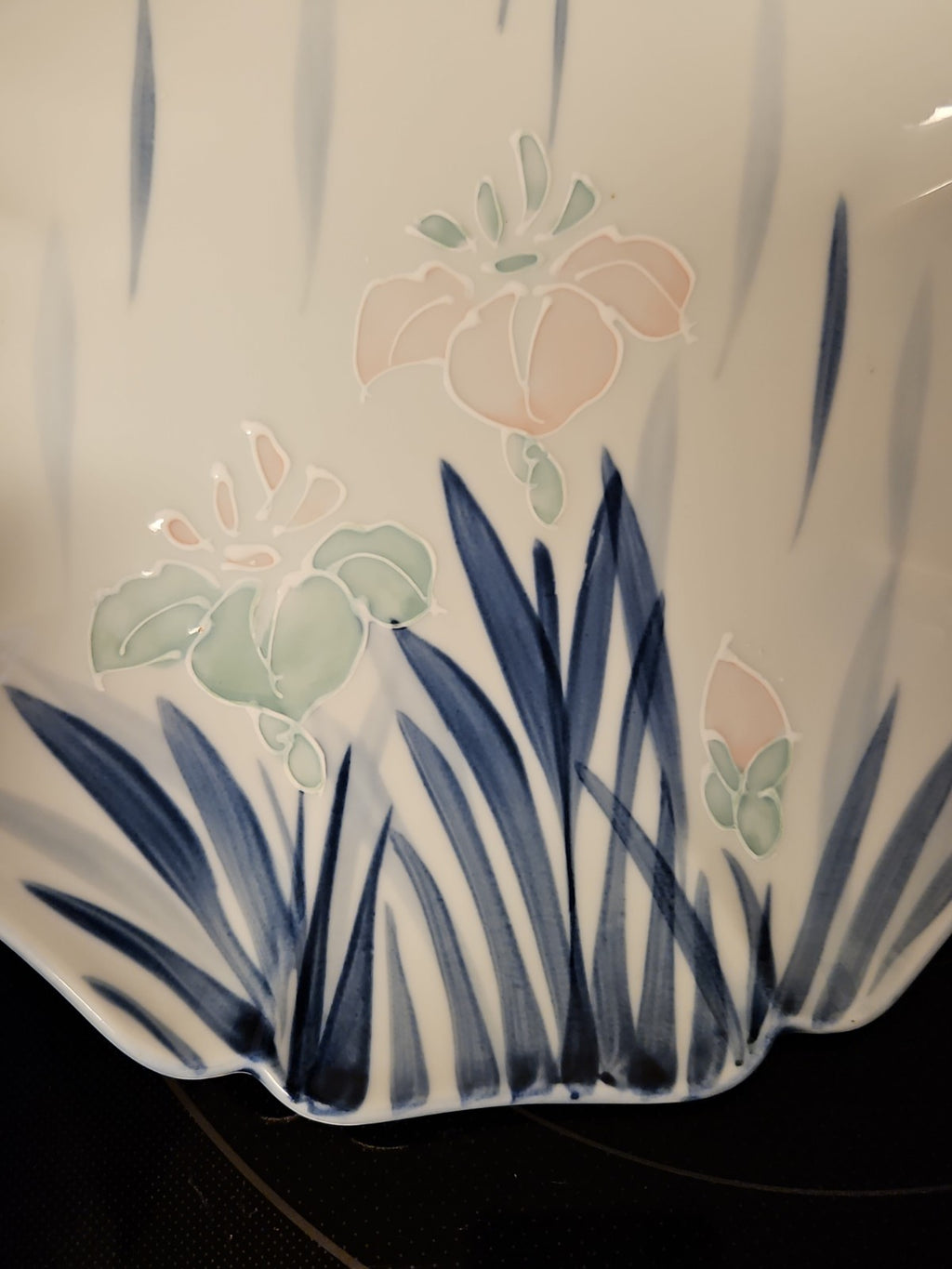 Vintage Fred Roberts San Francisco Octagon Orchid Plate Made In Japan