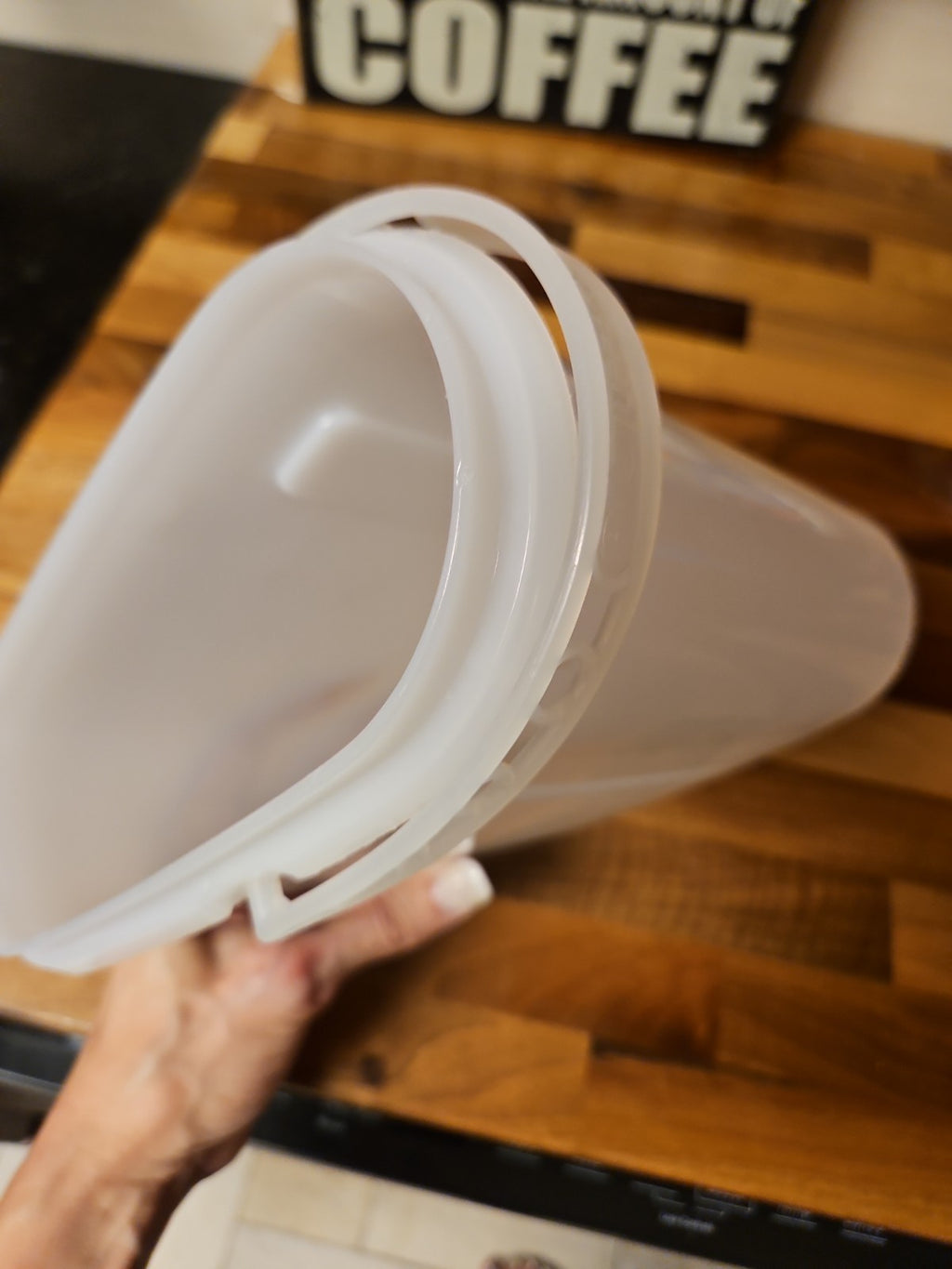 Vintage Tupperware Sheer #587 Pour And Store With Handle No Lid Replacement