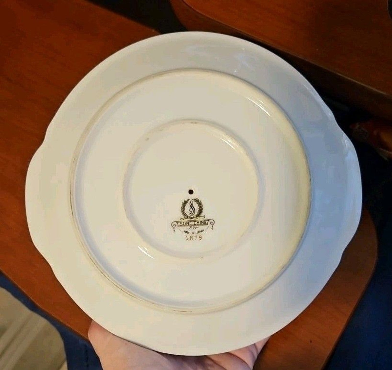 Sone China Gravy Boat with Attached Underplate #1879 Golden Greek Key Pattern