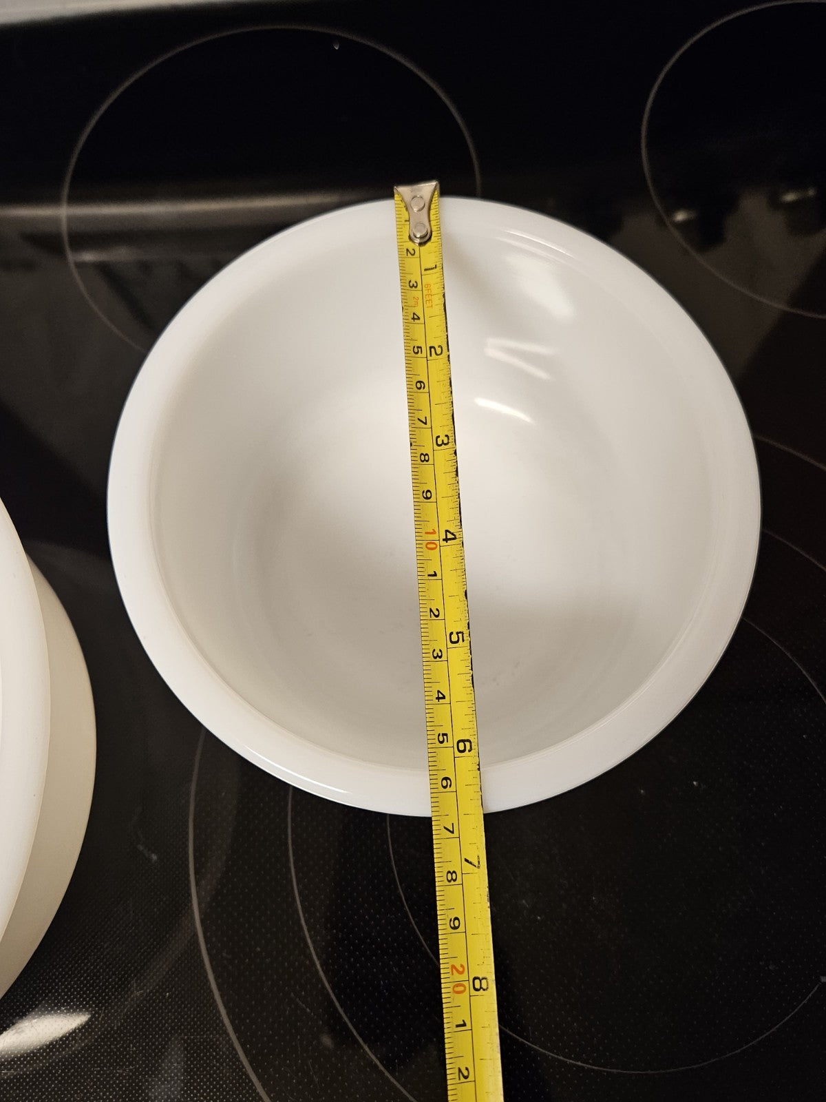 Set Of 2 Vintage Nesting Milk Glass Mixing Bowls Unmarked 9" & 6.5"