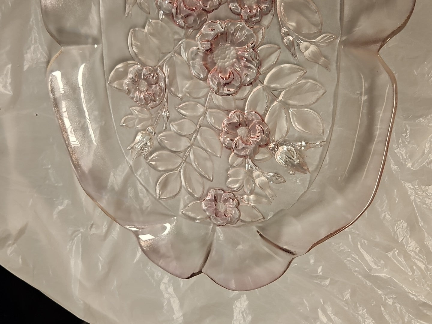 Beautiful Vintage Mikasa Pink Rosella Large Serving Platter  15.5" x  11" x 1.5"