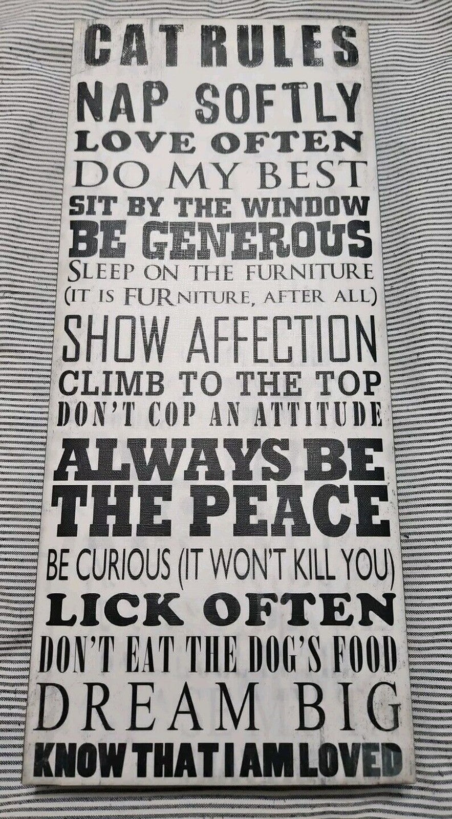 James Baldwin "Cat Rules" Print 8" x 18"