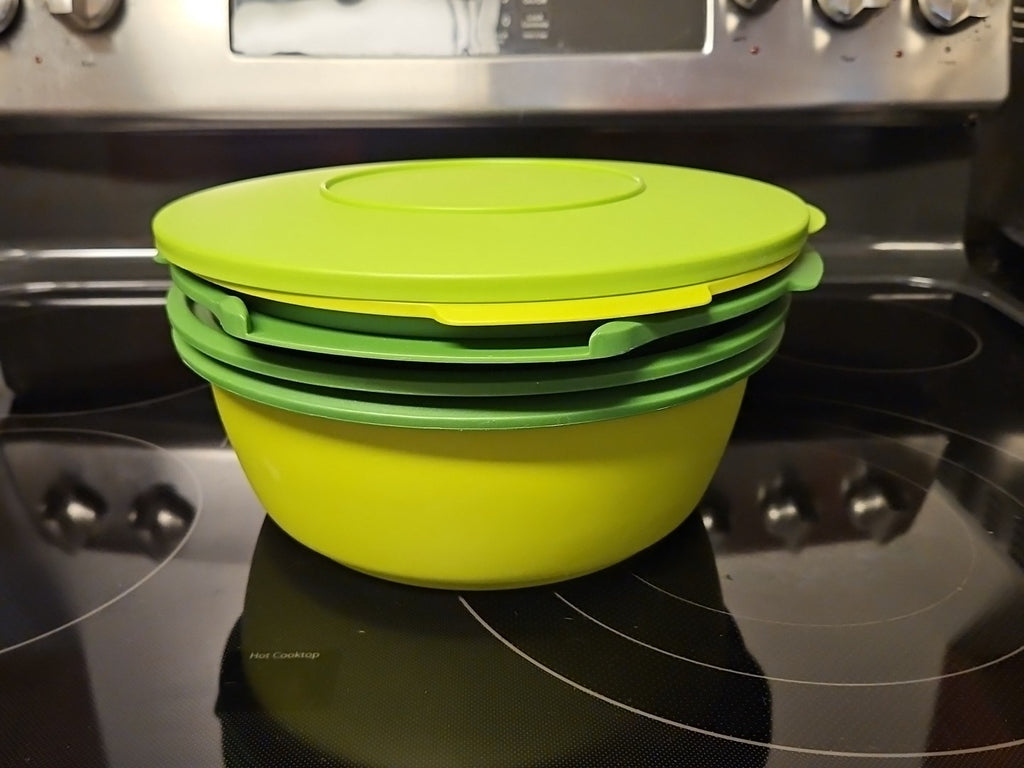 5 Pc Tupperware Green Microwave Smart Steamer & Accessories No Reservoir READ