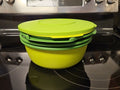 5 Pc Tupperware Green Microwave Smart Steamer & Accessories No Reservoir READ