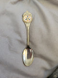 Vintage Souvenir Spoon Red/Blue/Yellow Flower And Heart Design