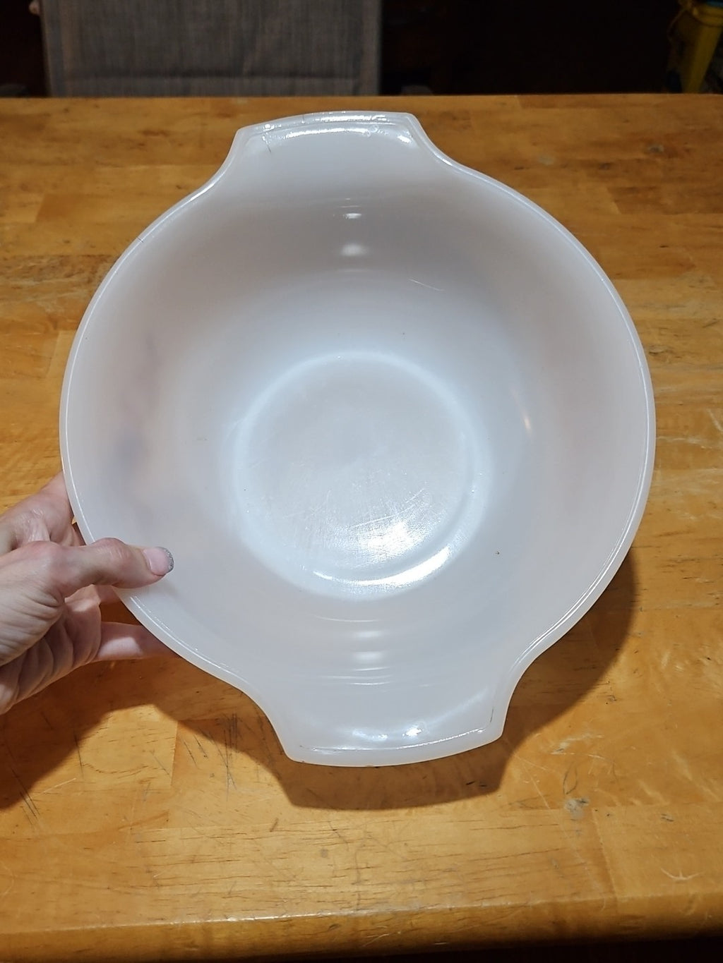 Vintage Glasbake Autumn Leaf Jewel Tea China 4 Qt Cinderella Mixing Bowl J-2357