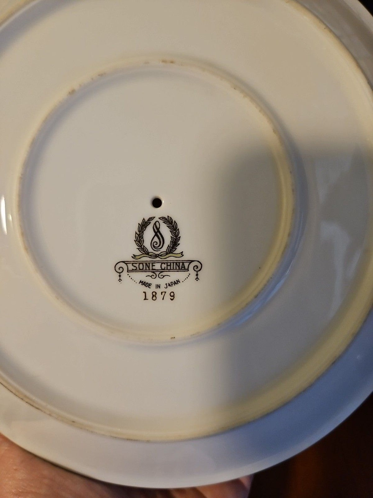 Sone China Gravy Boat with Attached Underplate #1879 Golden Greek Key Pattern