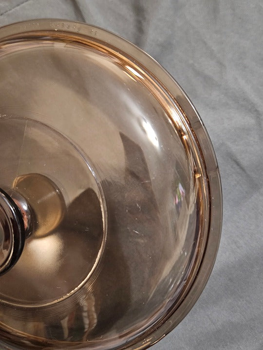 Vintage Pyrex Replacement Lid Pyrex Vision V2.5C Brown 8.5" Diameter