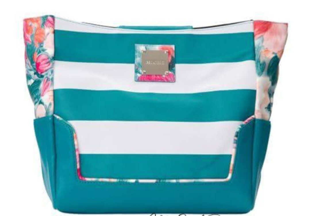 New In Package Retired Miche Demi Shell "Cabana" Faux Leather Teal White Floral
