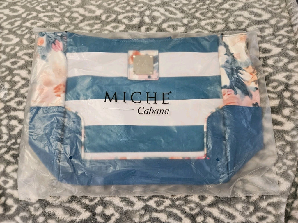 New In Package Retired Miche Demi Shell "Cabana" Faux Leather Teal White Floral