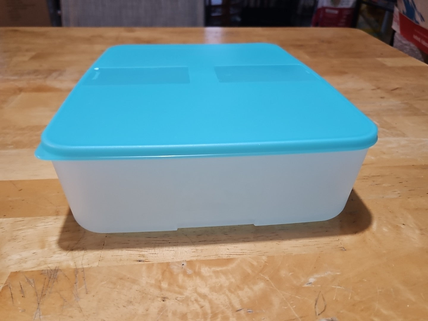 Vintage Tupperware Freezer Mates #2097A W Lid 2095B Turquoise 3.3 L