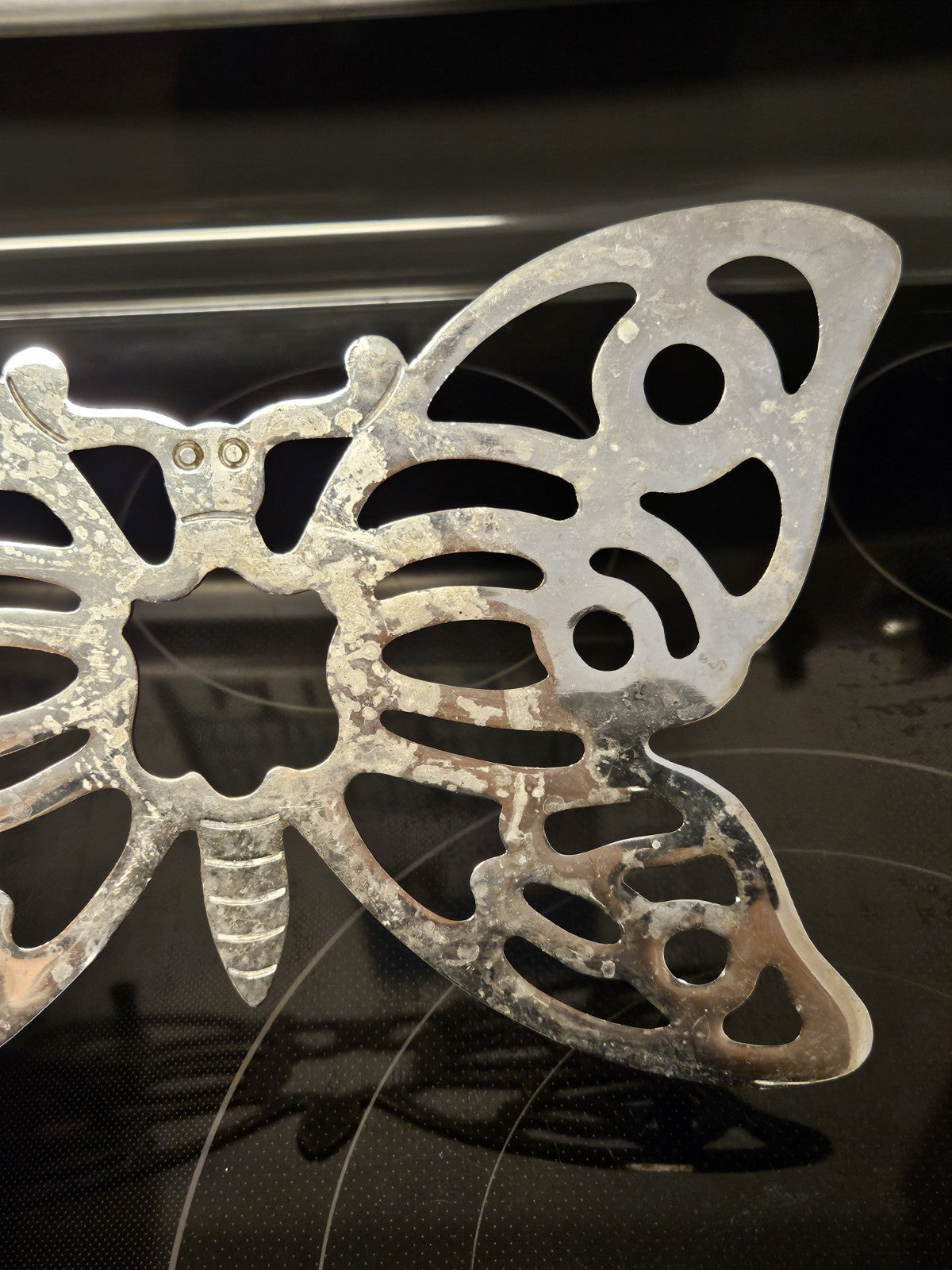 Vintage Butterfly Silver Plated Trivet Wall Hanging 1970s Made In Italy 11"