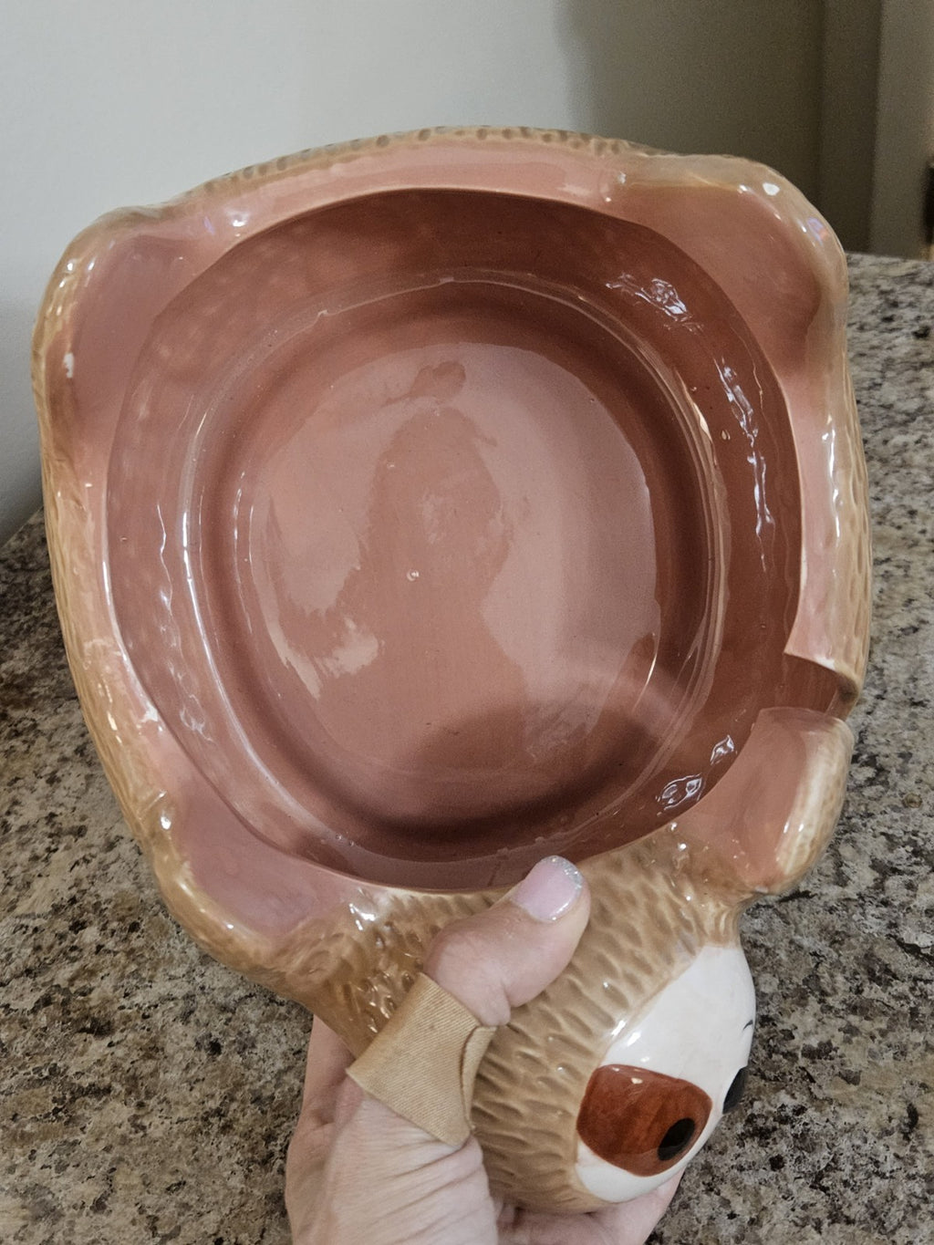 Ceramic Sloth Yarn Holder / Yarn Bowl - So Cute! Measures 9.5"x7.5"x5.5"