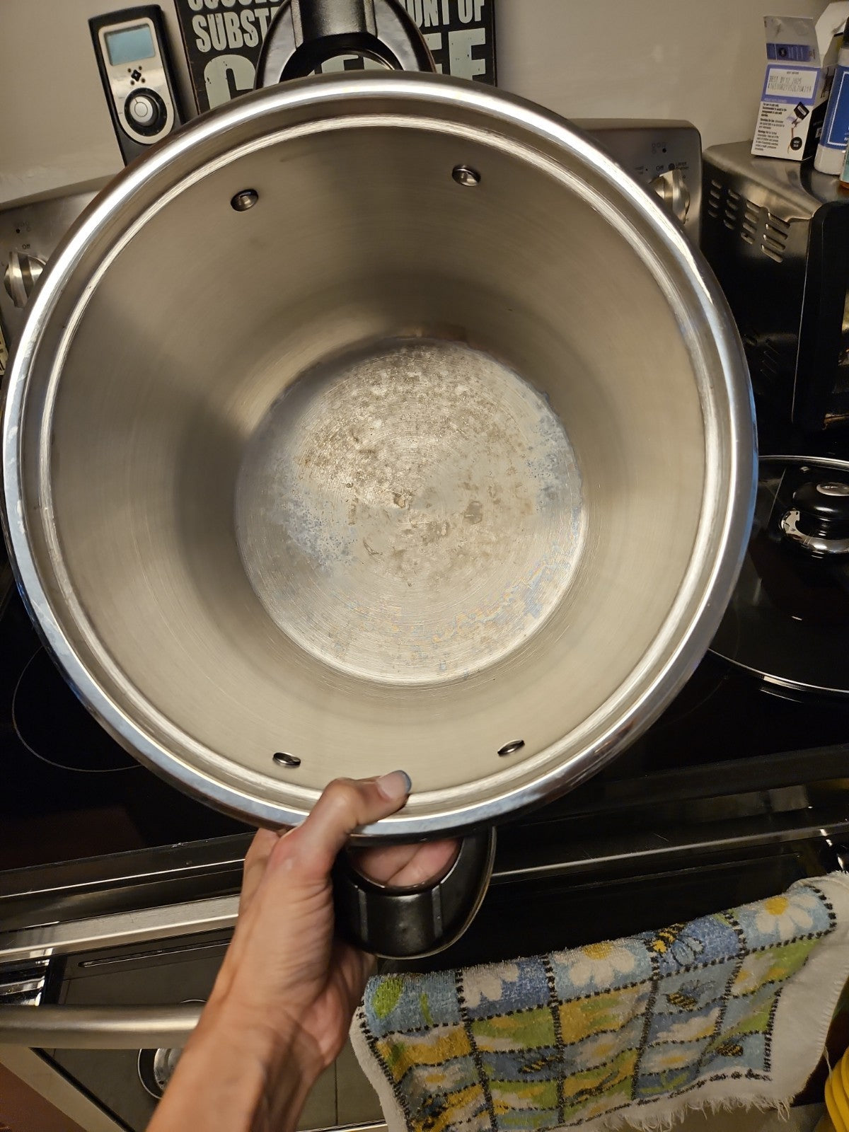 12qt Mega Cook Germany 18-10 Stainless Steel Stock Pot With Glass Lid