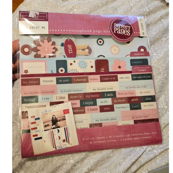 NIP Perfect Pages About Me 12x12 Scrapbooking Page Kit - New, sealed.