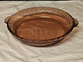 Vintage Pyrex Purple Amethyst Glass Pie Plate Fluted With Handles 9.5" #229