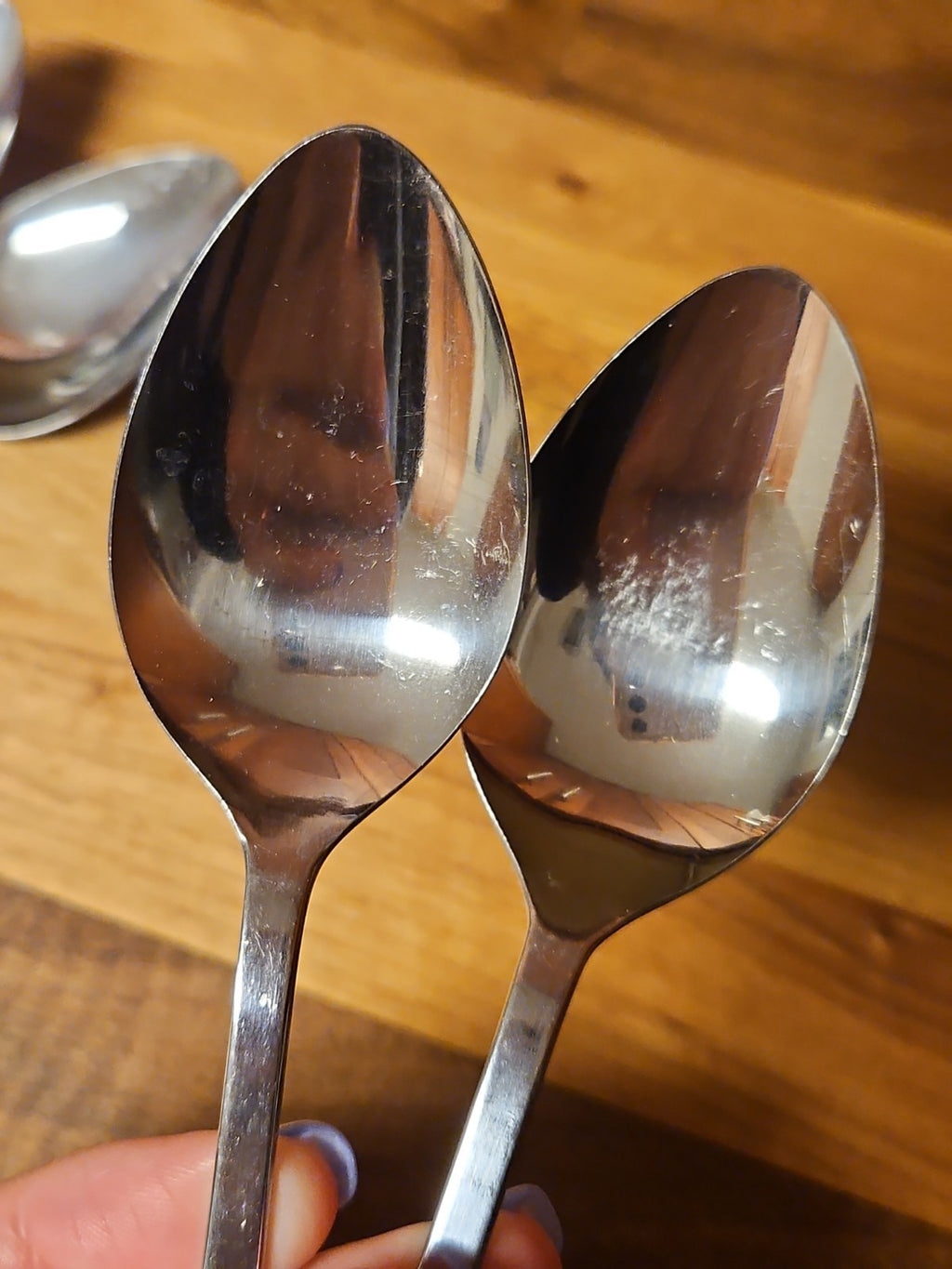 Lot Of 4 Vintage CustomCraft Stainless Steel Spoons CUS10 Rose Design Tablespoon