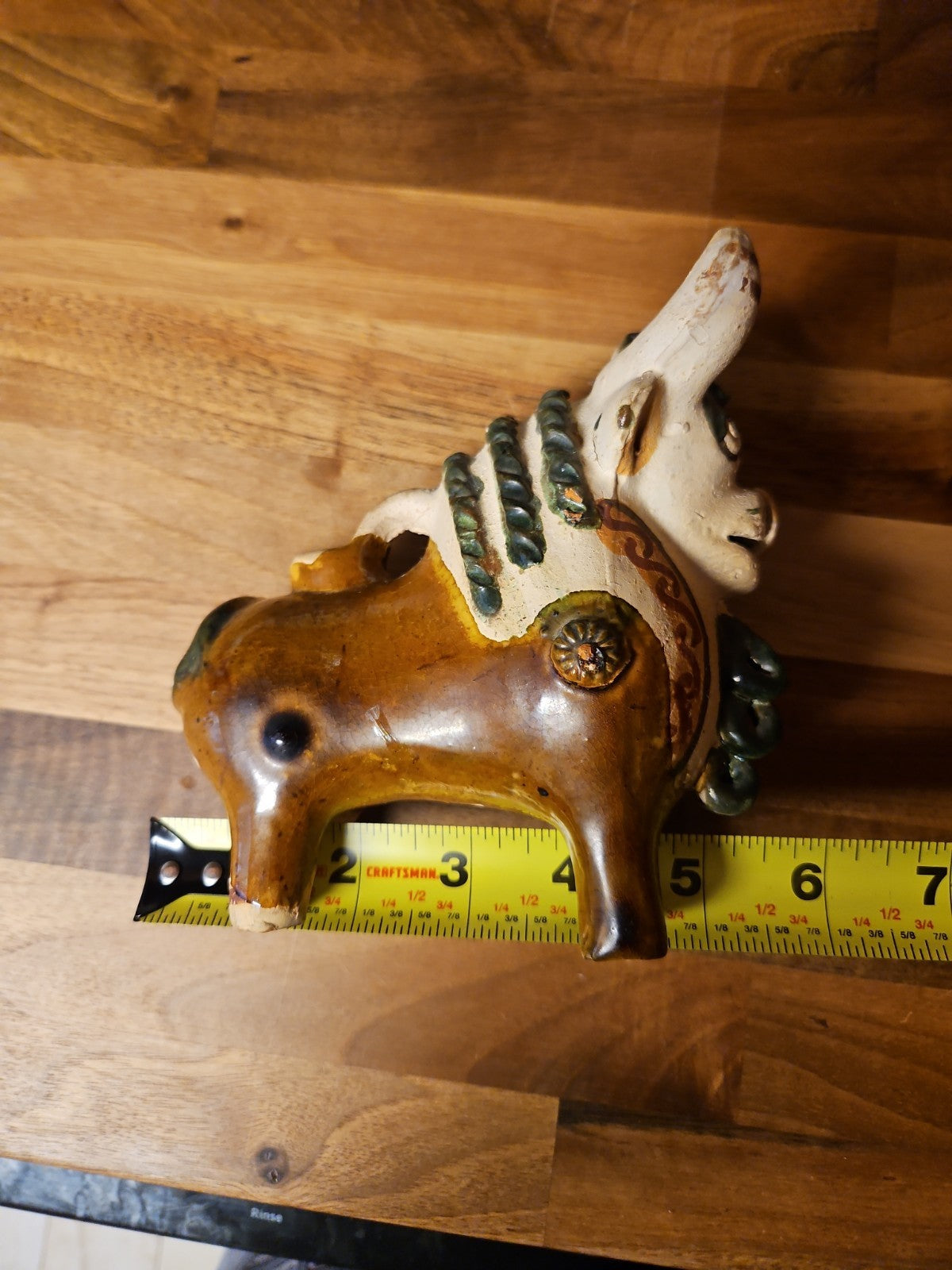 Vintage Peruvian Torito de Pucara Ceramic Bull Pottery Folk Art Figurine 6”