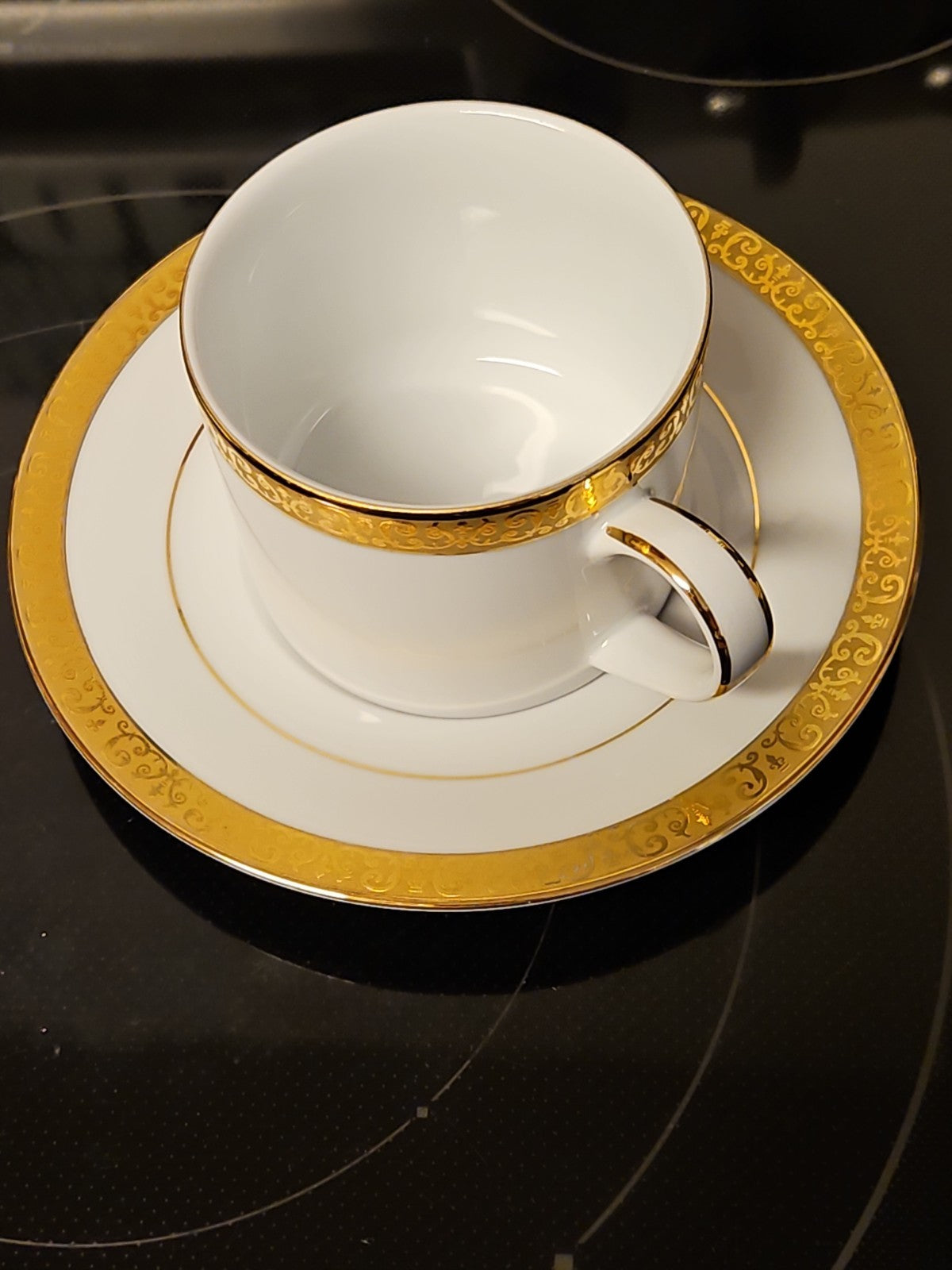 Vintage 1991 Royal Gallery Gold Buffet Cup and Saucer Set Near Mint