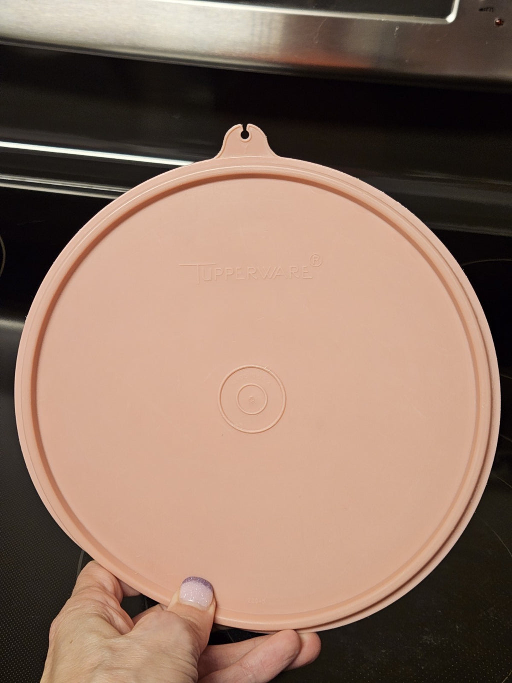 Vintage Tupperware Wonderlier Sheer Bowl #236-17 w/ Pink lid # 229-5