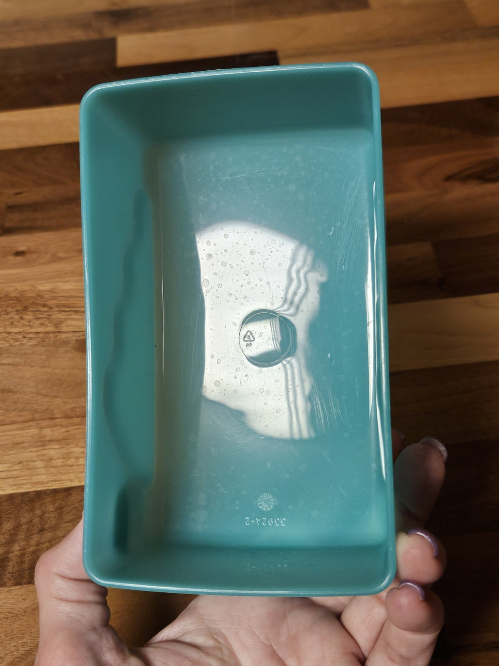 Tupperware Impressions Large Butter Dish 1-Pound #3392A Teal Replacment Lid Only