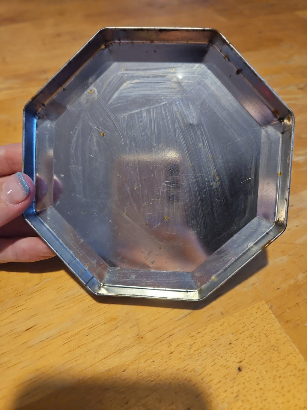 Vintage Metropolitan Excursion Cakes & Biscuits Octagonal Tin