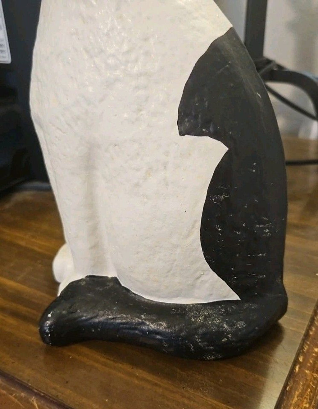 Vintage Cast Iron Black And White Cat Doorstop Made by Department 56 Taiwan