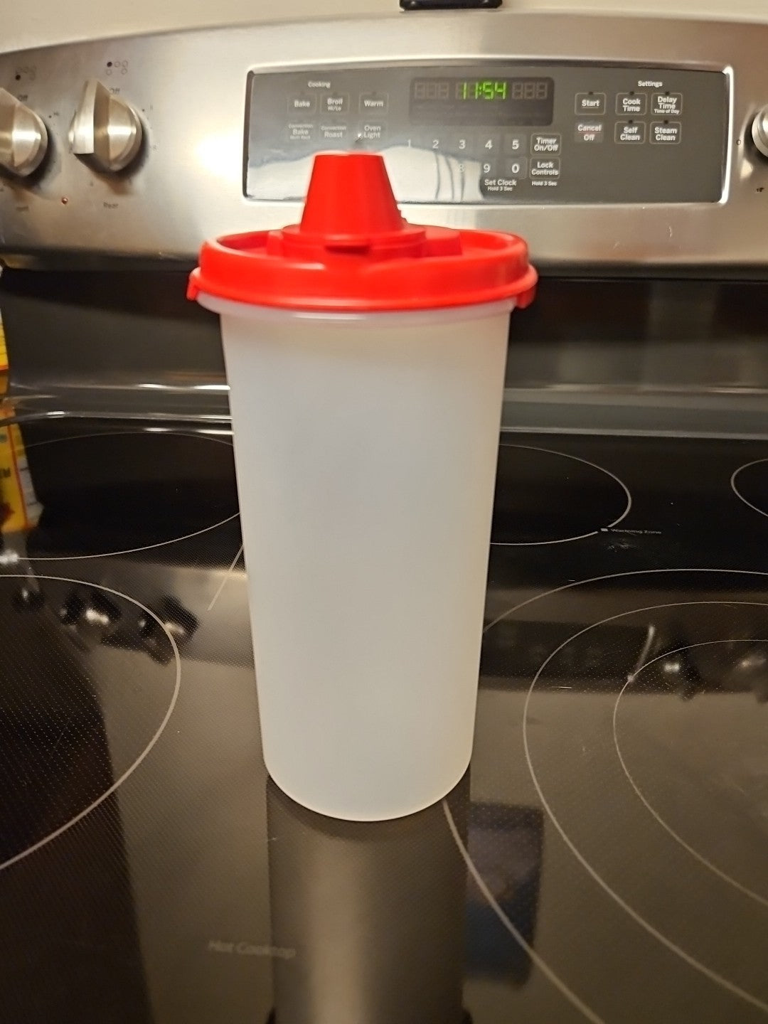 Vintage Tupperware Modular Mates 1641 #3 Container With Red Magic Flow Lid 1898B
