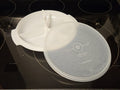 Vintage Tupperware White Suzette Divided Serving Tray With Lid 608-12 Excellent