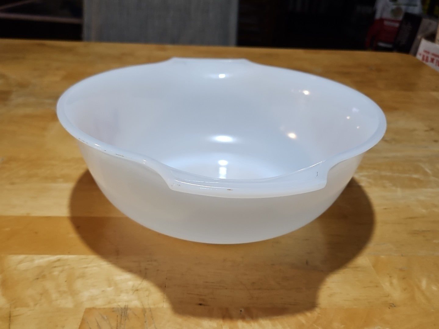 Vintage Glasbake Autumn Leaf Jewel Tea China 4 Qt Cinderella Mixing Bowl J-2357