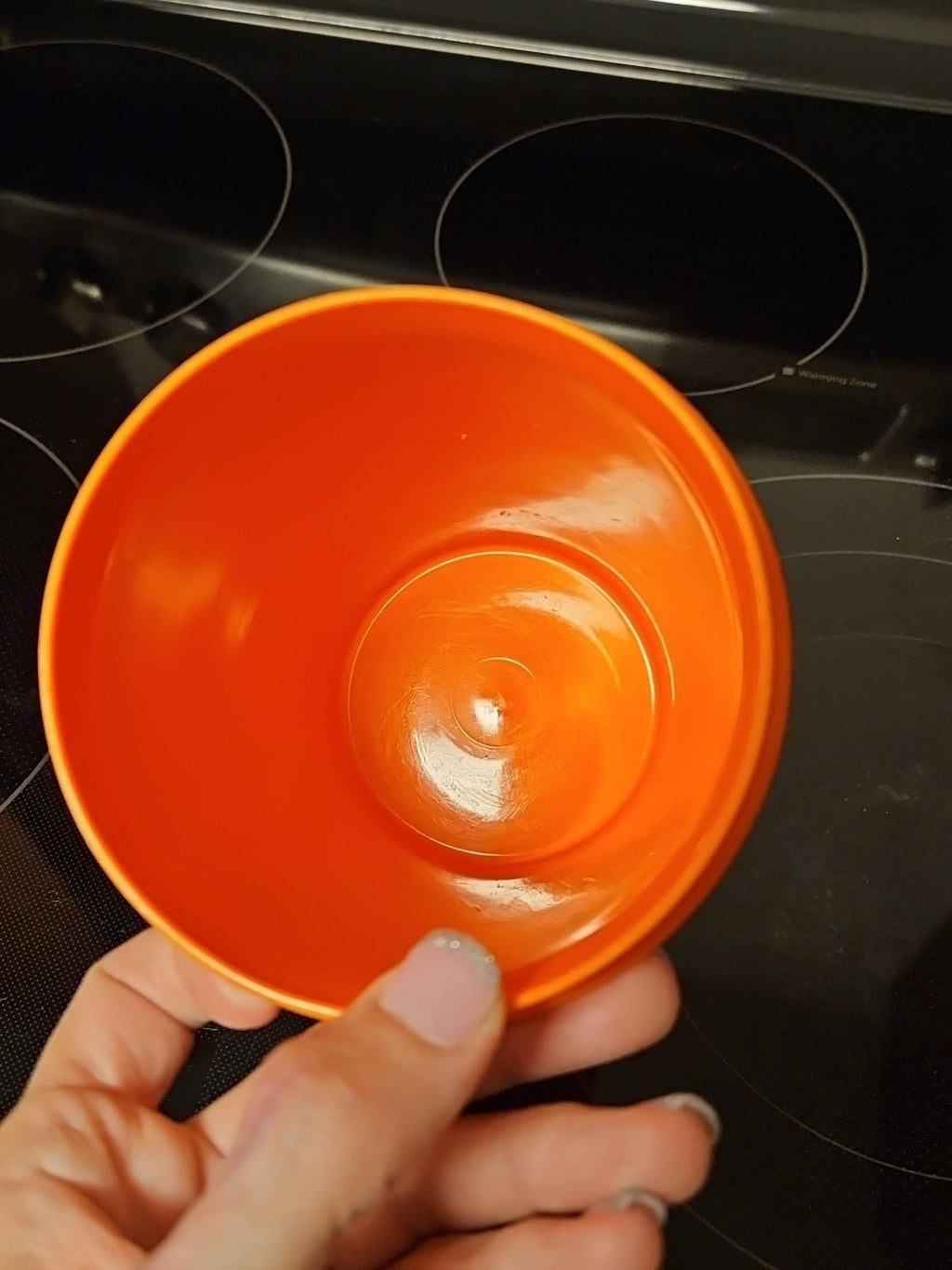 Vintage Tupperware 321 Orange Handolier Drink Container Flip Top Pour Spout Lid