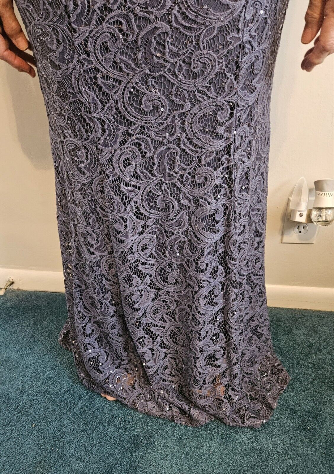 David's Bridal Mother of the Bride NWT Wedgewood Blue Stock Size 6 Unaltered