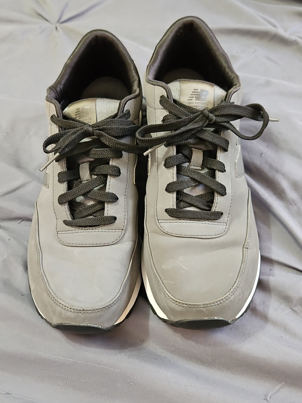 New Balance 501 Retro Sneakers ￼ML501HRN Grey On Grey Trackster Ripple Sole 10.5