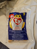 TY Teenie Beanie Babies w/Errors -1993 - #9 BONES -  In Original Pkg. Unopened