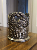 Godinger Silver Art Co Ltd Silver Toned Metal Detailed Christmas Candle Holder