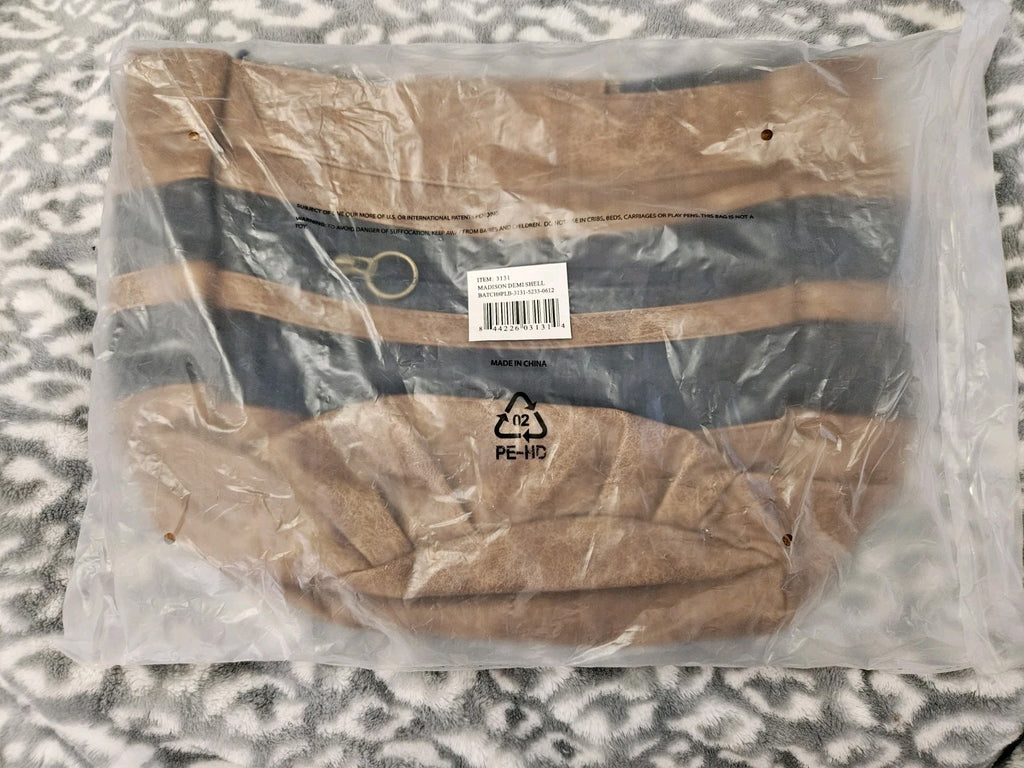 New In Package Retired Miche Demi Shell - Madison Dark Blue & Tan Faux Leather