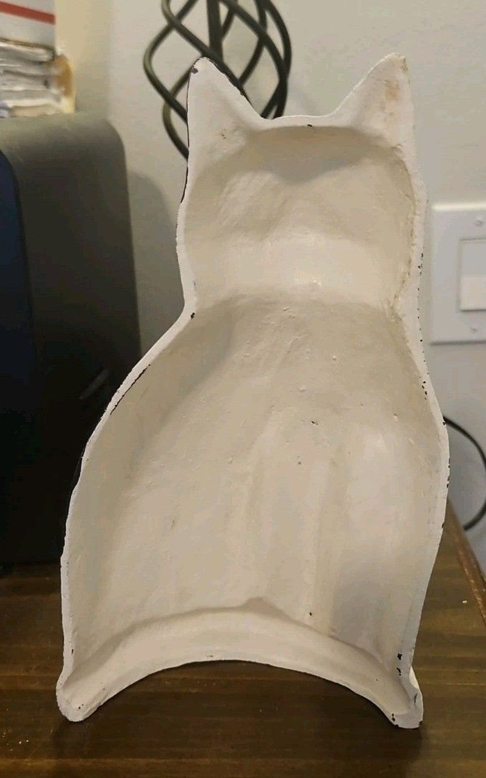 Vintage Cast Iron Black And White Cat Doorstop Made by Department 56 Taiwan