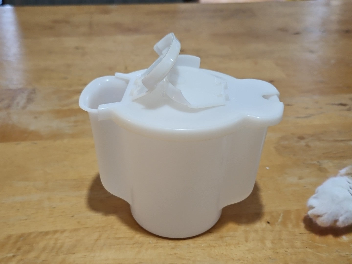 Vintage Tupperware Sheer Flip Top Sugar Bowl EUC