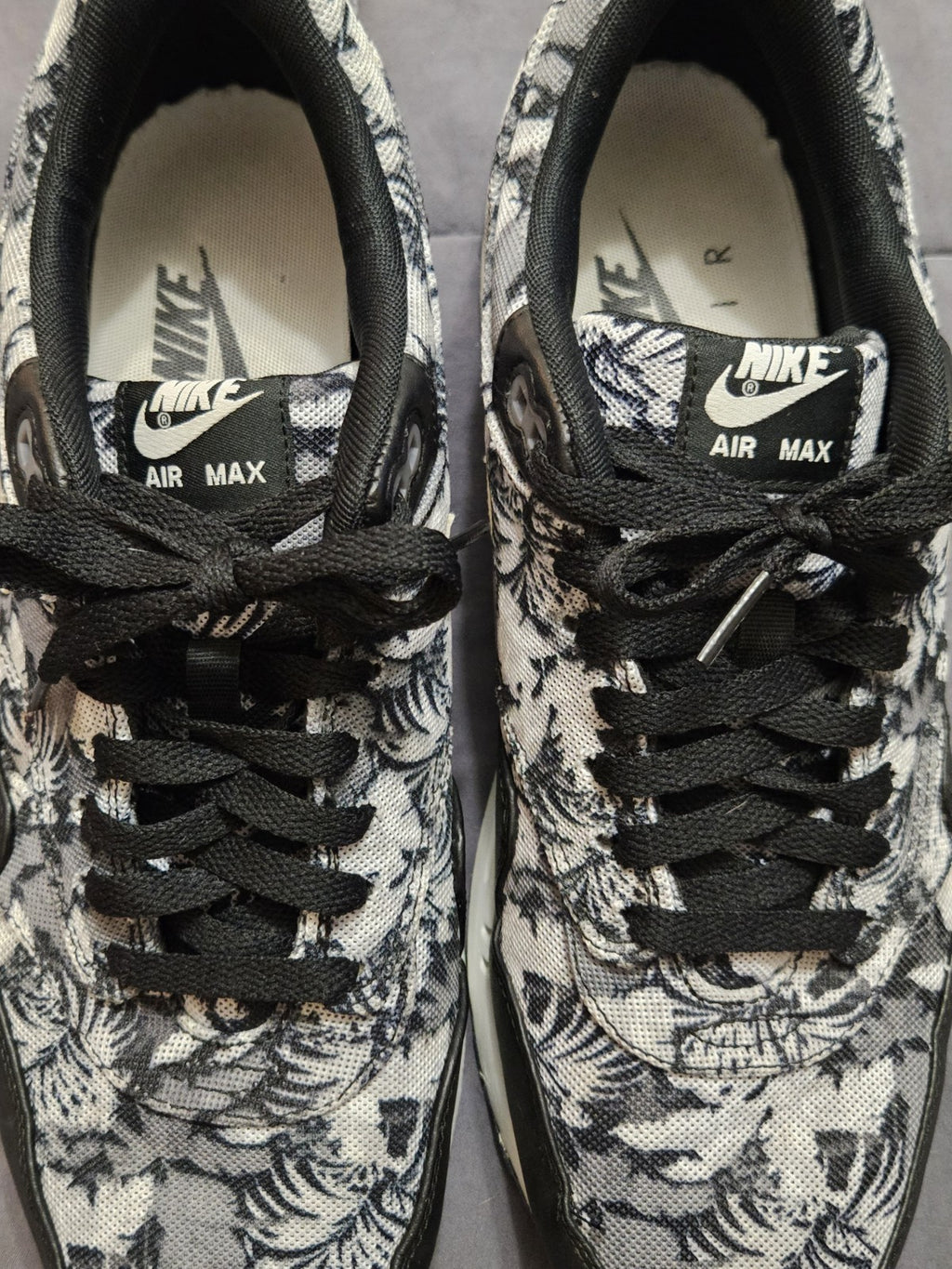 2014 Nike Air Max 1 GPX Black Floral Mens Size 10.5 684174-001