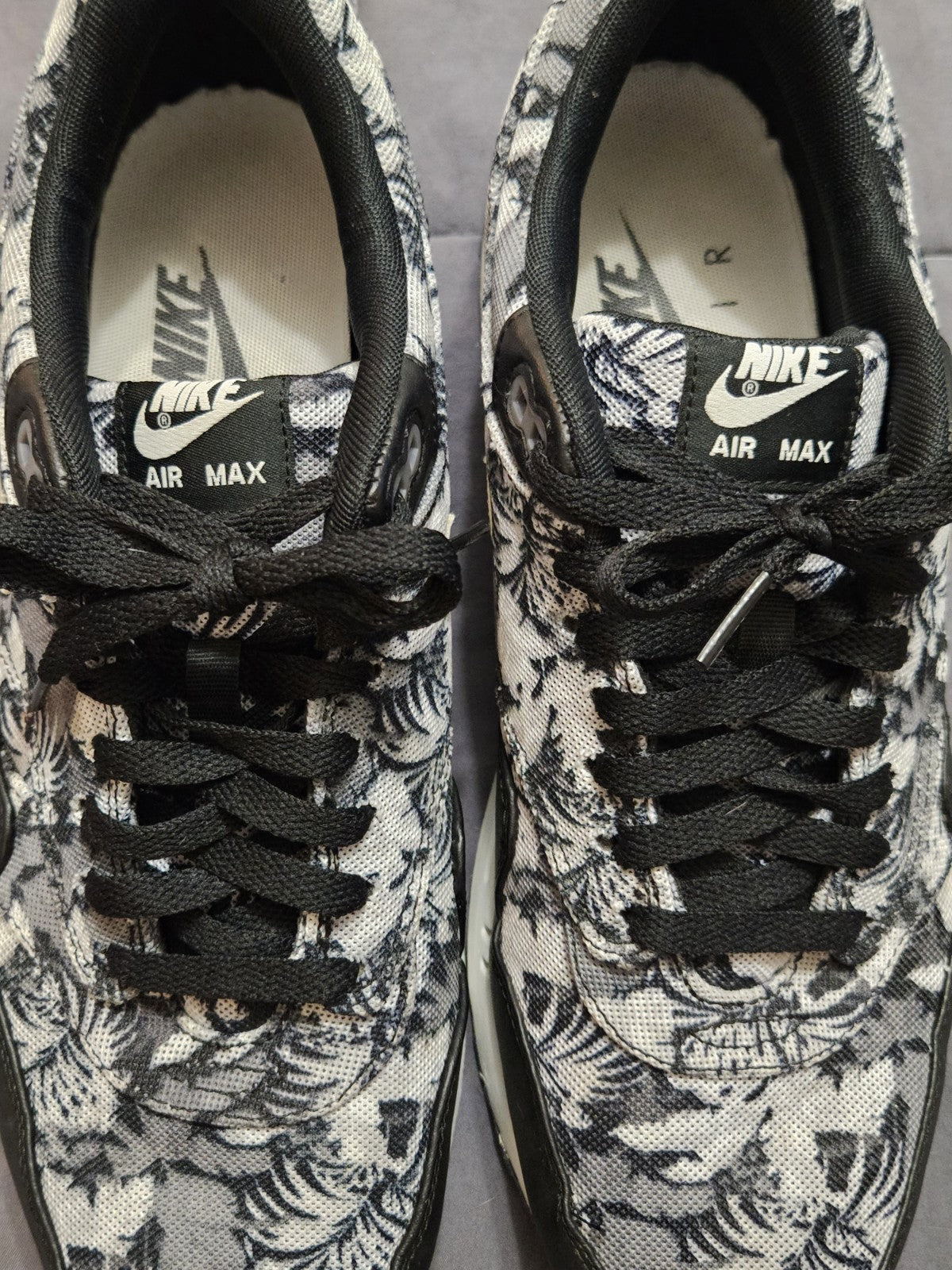 2014 Nike Air Max 1 GPX Black Floral Mens Size 10.5 684174-001