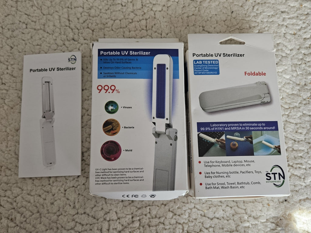 Lot Of 2 STN Enterprises Portable UV Sterilizer USB Or Battery Power READ