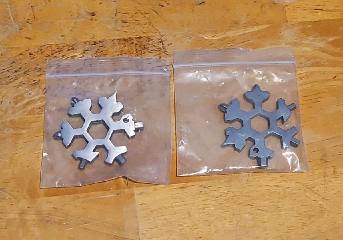 19 In 1 Stainless Steel Snowflake Multi-Functional Tool Set Of 2