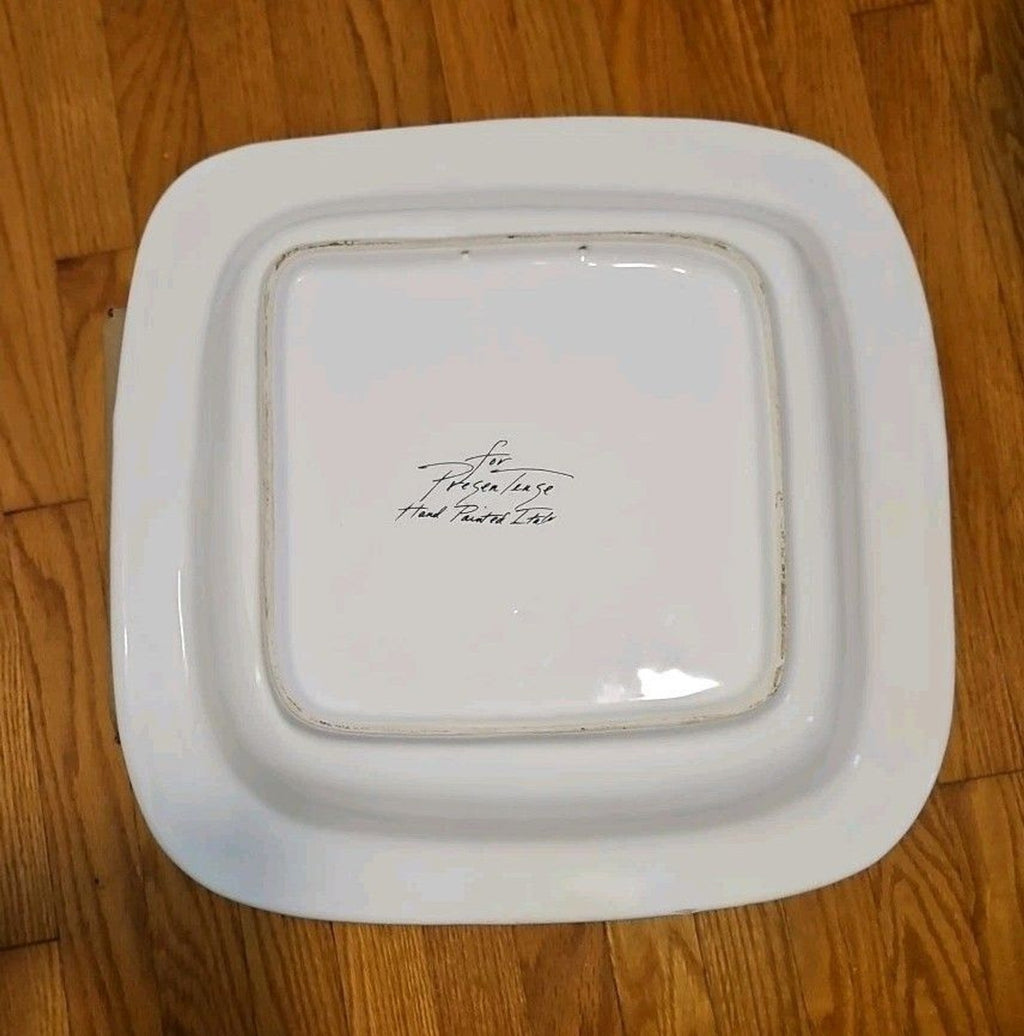Vintage 1991 Pretense Elizabeth Barrett Roach Hand Painted Platter