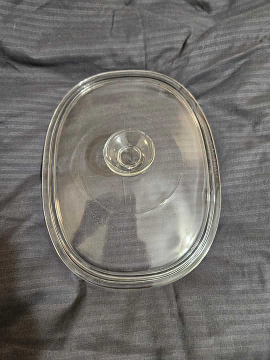 Vintage Pyrex Replacement Lid Pyrex F12C Clear 9.75" x 7.5" EUC