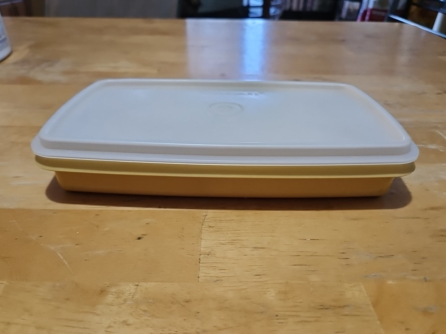 Vintage Tupperware Deli Meat Cheese Keeper Harvest Gold 816 W Sheer Lid 817 EUC