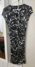 Kenneth Cole New York Women’s Sz Small Ruched Rite Dress Black & White Mosaic