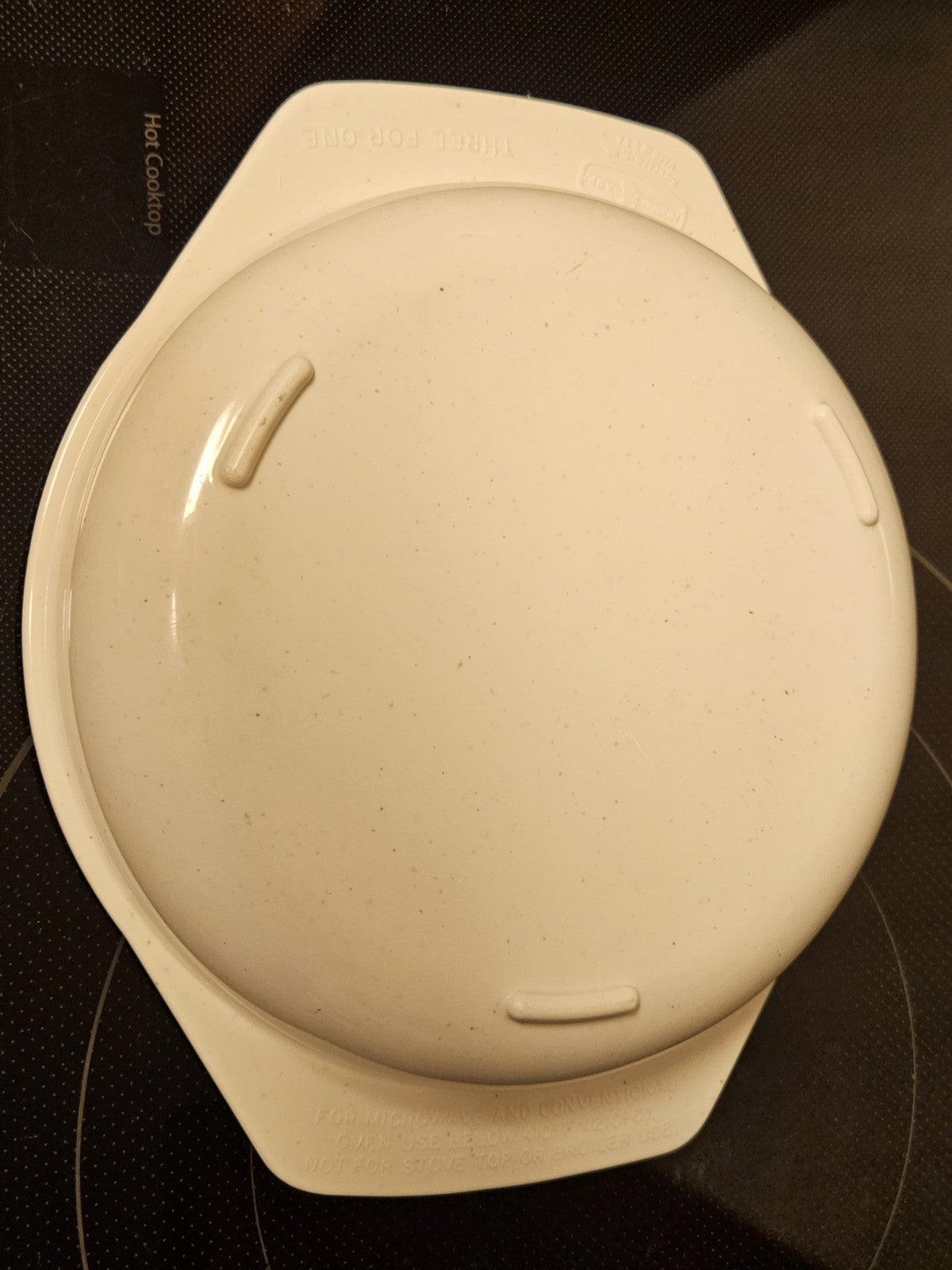 Vintage Nordic Ware Three For One Divided Microwave Oven Safe Dish No Lid 7"