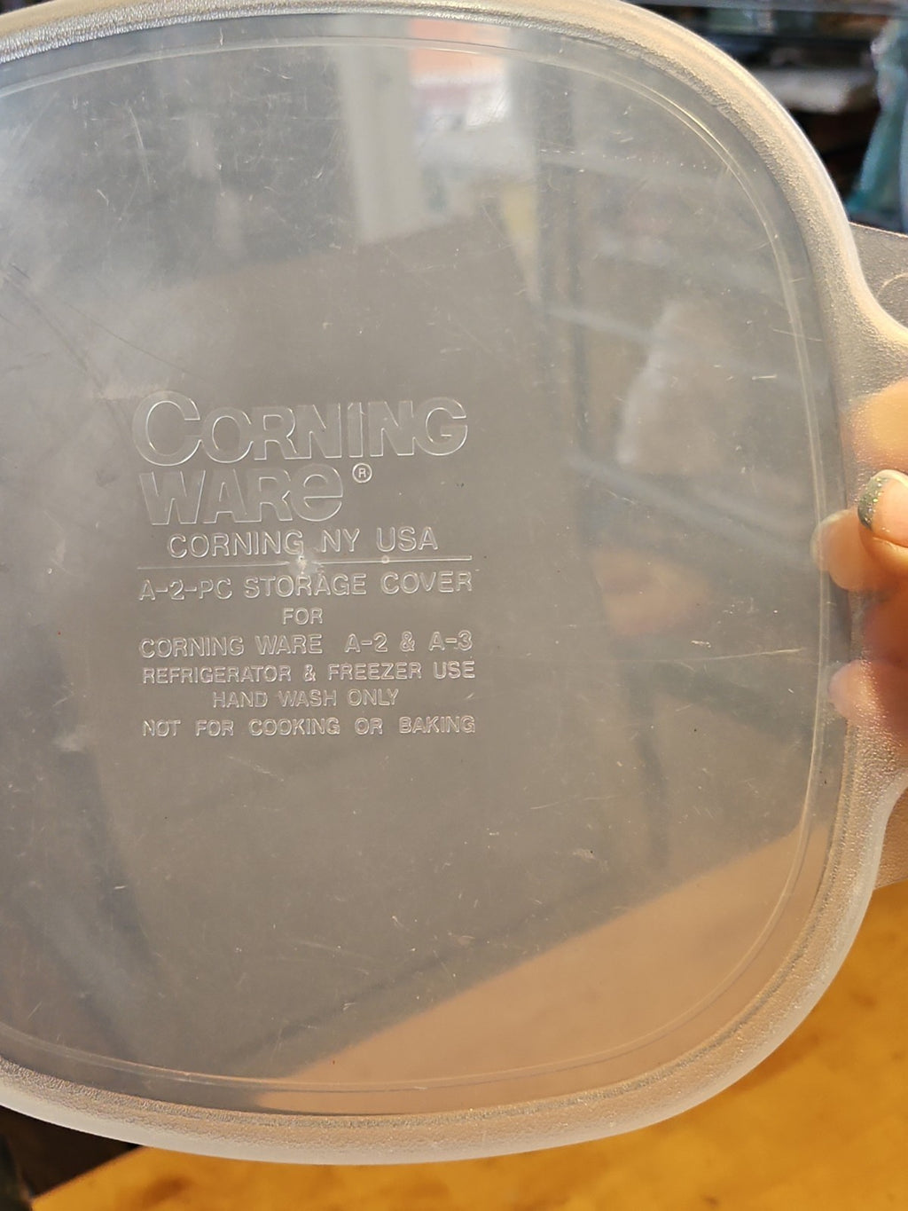 Corning Ware Sheer Soft Cover Plastic Replacement Lid A-2-PC For 2 qt./3qt. Dish
